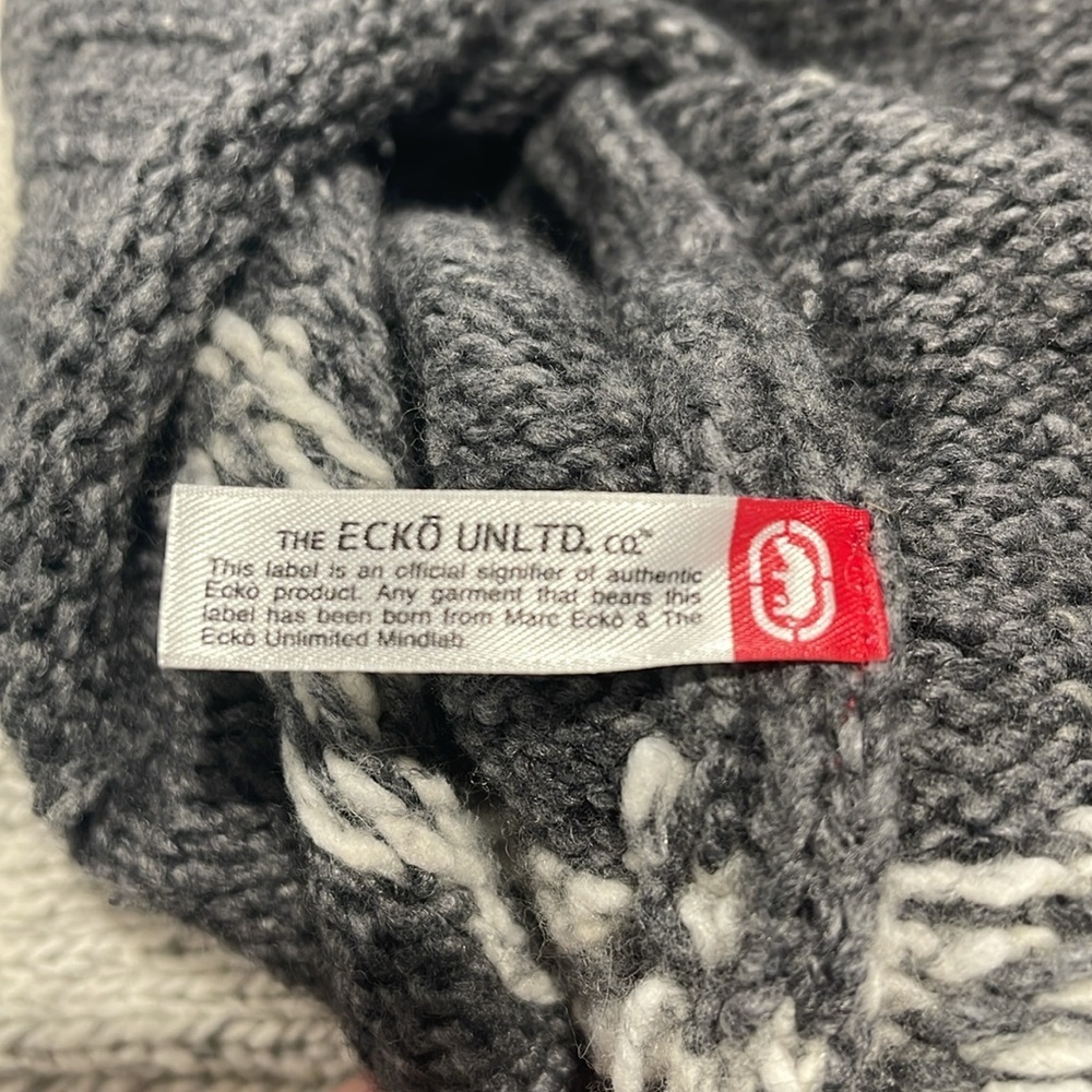 Eckō Unltd Men’s‎ Jumper Ski Sweater Vintage 90’s Nordic Wool Blend Medium - Picture 8 of 8
